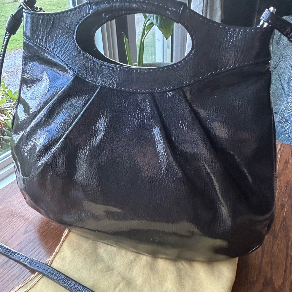Coach Black Patent Leather Shoulder Bag - Picture 5 of 12